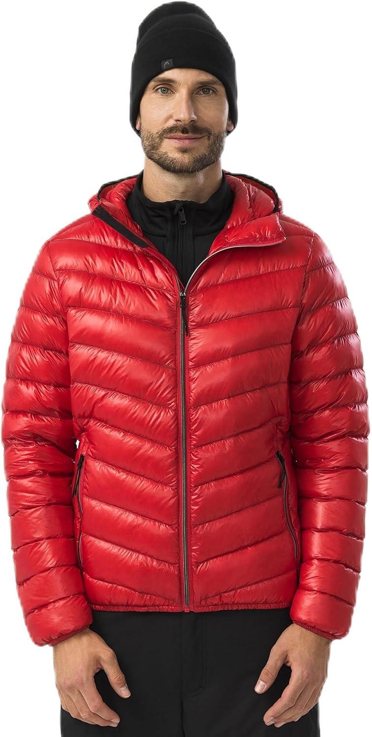 imageHEAD Mens Daxton Lightweight Down Jacket Packable Ripstop UltraLight Warmth Regular FitRed