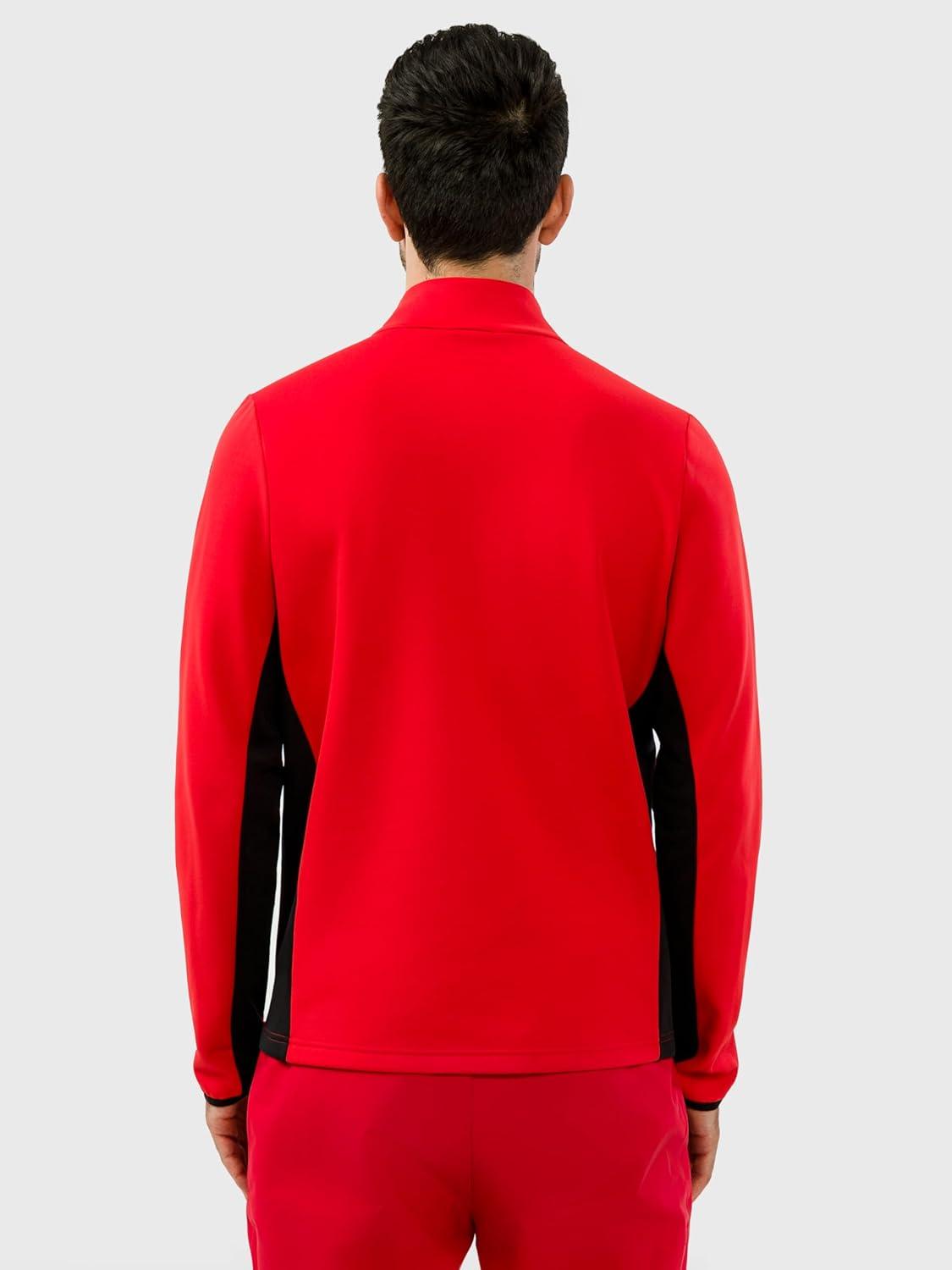 imageHEAD Mens Martin Full Zip Midlayer Power Stretch QuickDry Performance Regular FitRed Black