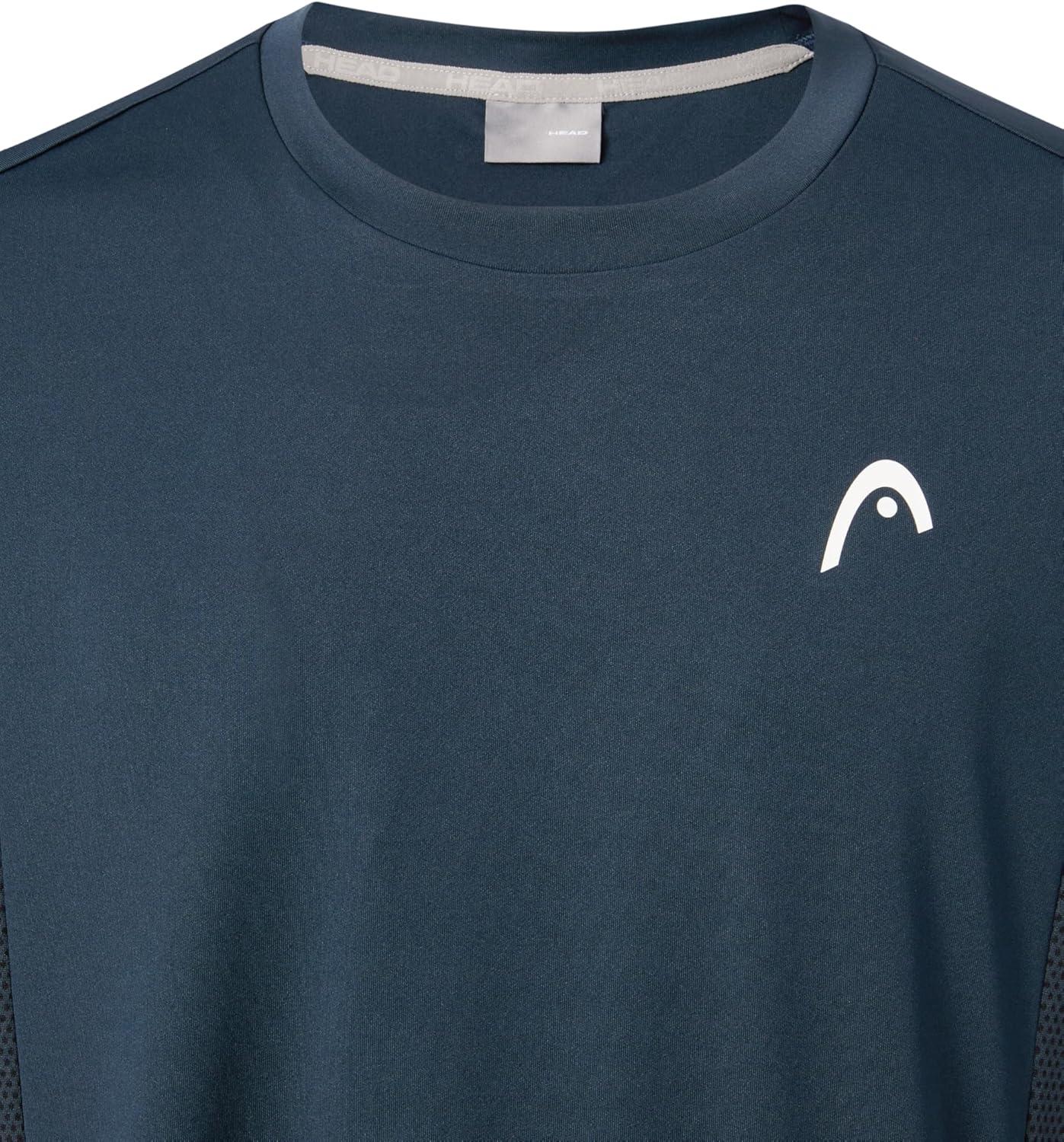 imageHEAD Mens Slice TShirt Lightweight MoistureWicking Athletic Tennis Shirt with Breathable Mesh PanelsNavy