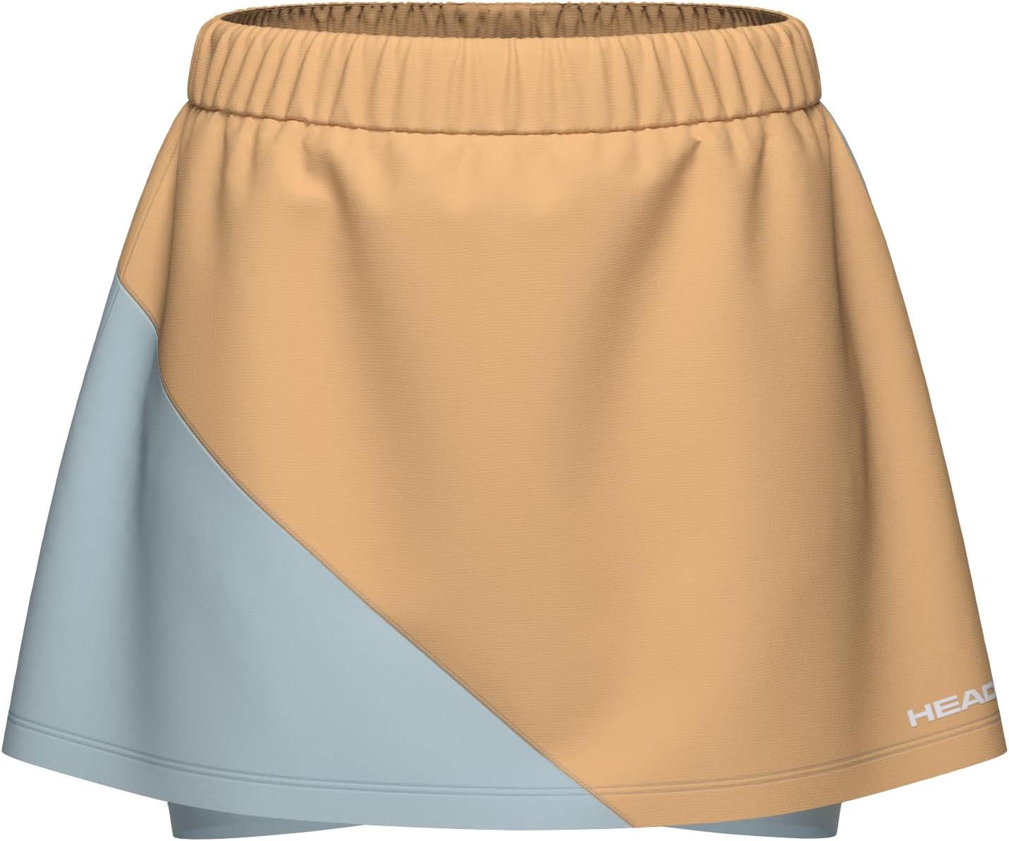 imageHEAD Womens Dynamic Performance Skort MoistureWicking Stretch Athletic Skirt with Builtin Shorts amp HighWaist ComfortApricot Light Blue