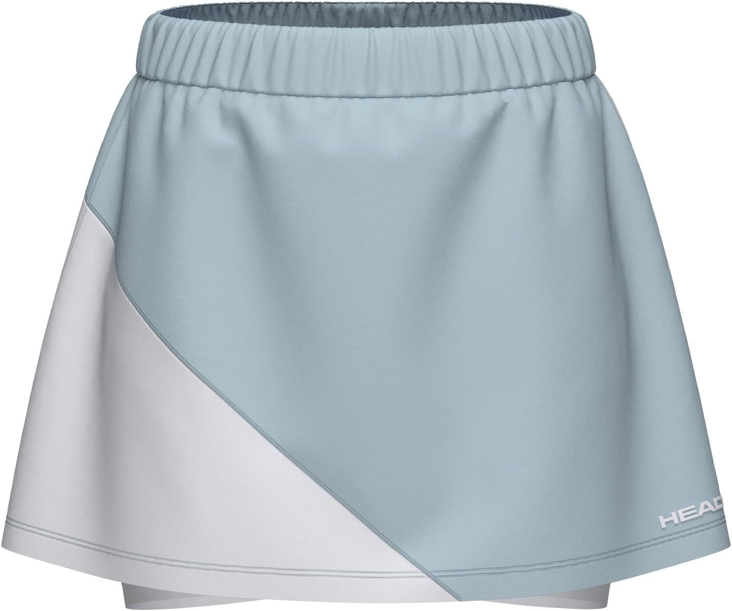 imageHEAD Womens Dynamic Performance Skort MoistureWicking Stretch Athletic Skirt with Builtin Shorts amp HighWaist ComfortLight Blue White