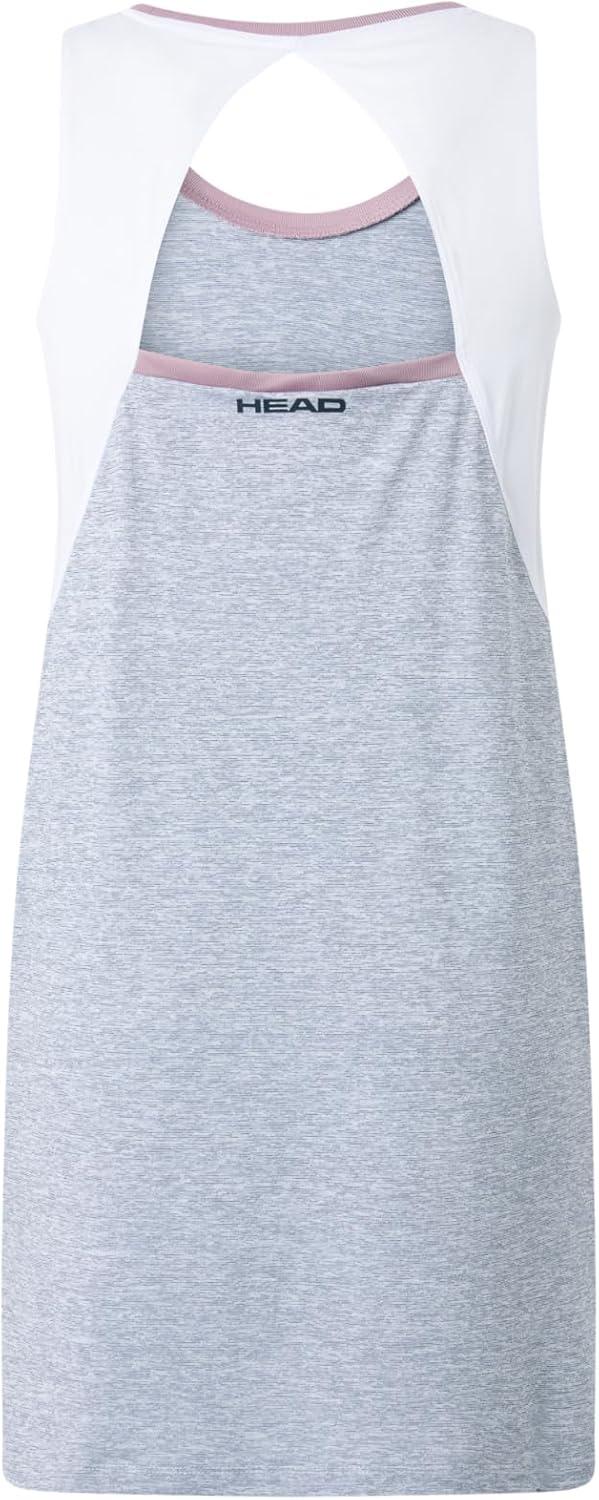 imageHEAD Womens Play Tech Dress Moisture Wicking Performance Tennis Dress with Builtin ShortsSlate