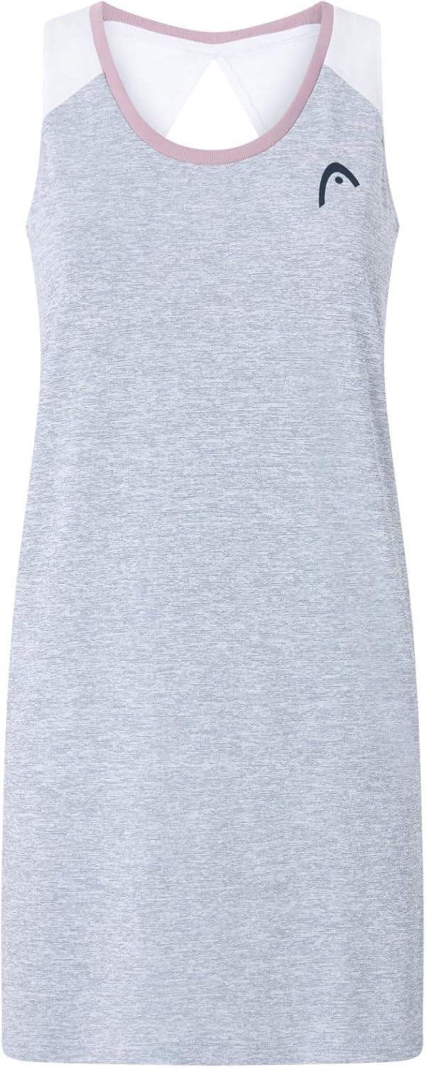 imageHEAD Womens Play Tech Dress Moisture Wicking Performance Tennis Dress with Builtin ShortsSlate