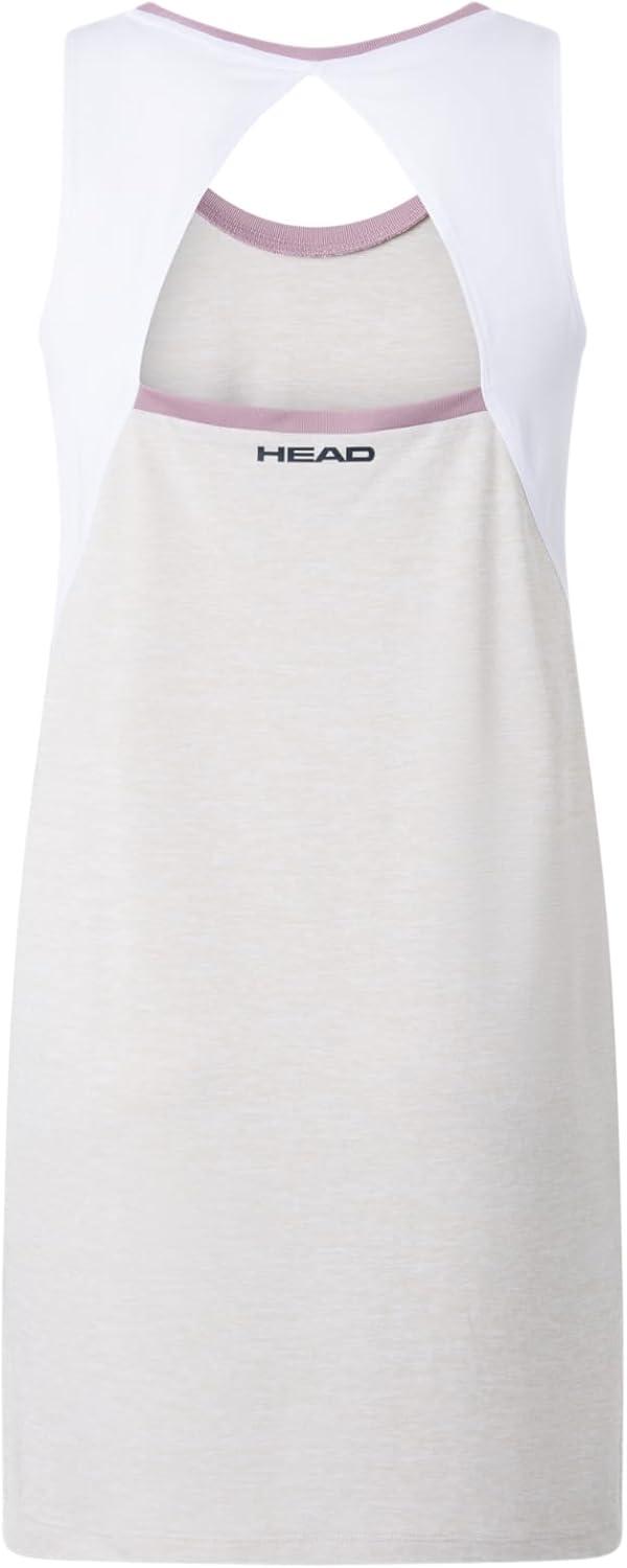 imageHEAD Womens Play Tech Dress Moisture Wicking Performance Tennis Dress with Builtin ShortsWhite