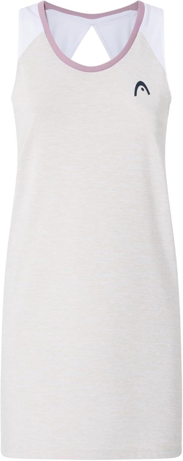 imageHEAD Womens Play Tech Dress Moisture Wicking Performance Tennis Dress with Builtin ShortsWhite
