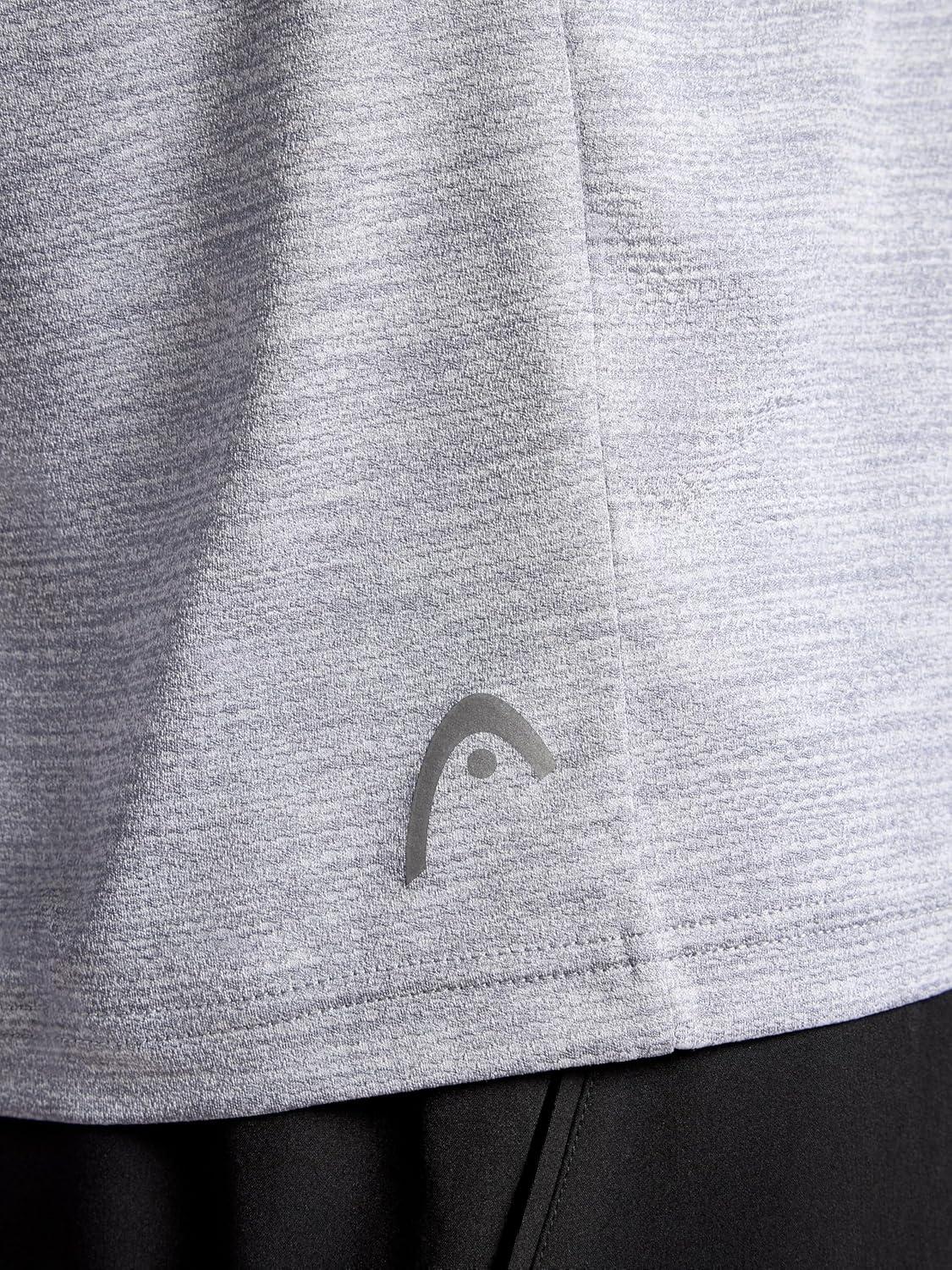 imageHead Mens Apexnext Crewneck TShirt Standard Fit Midweight Stretch Flex Motion Performance MaterialSleet Heather