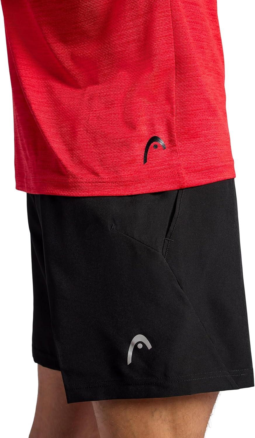 imageHead Mens Apexnext Crewneck TShirt Standard Fit Midweight Stretch Flex Motion Performance MaterialTrue Red Heather