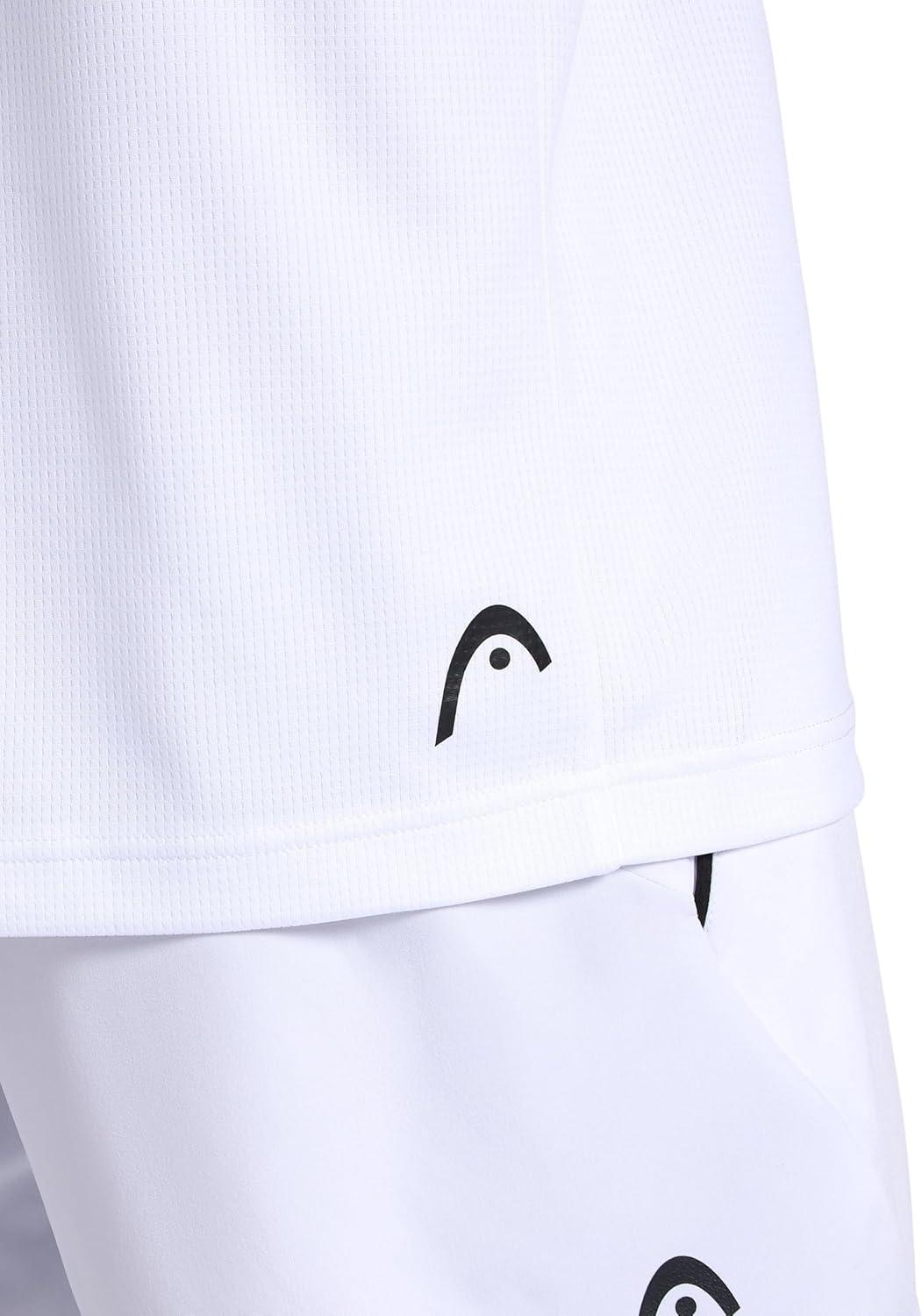 imageHead Mens Flex Raglan Crewneck TShirt Standard Fit Lightweight and Breathable Grid MeshStark White