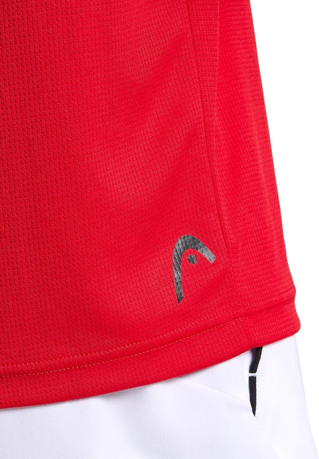 imageHead Mens Flex Raglan Crewneck TShirt Standard Fit Lightweight and Breathable Grid MeshTrue Red