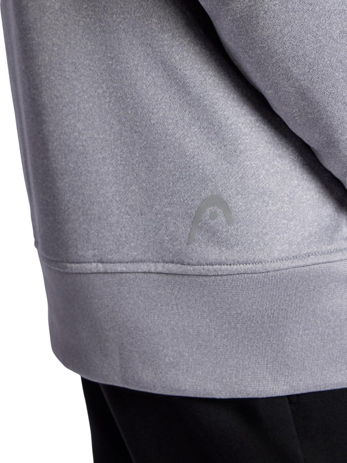 imageHead Mens Heat French Terry Crewneck Long Sleeve Top Standard Fit Midweight MaterialSleet Heather