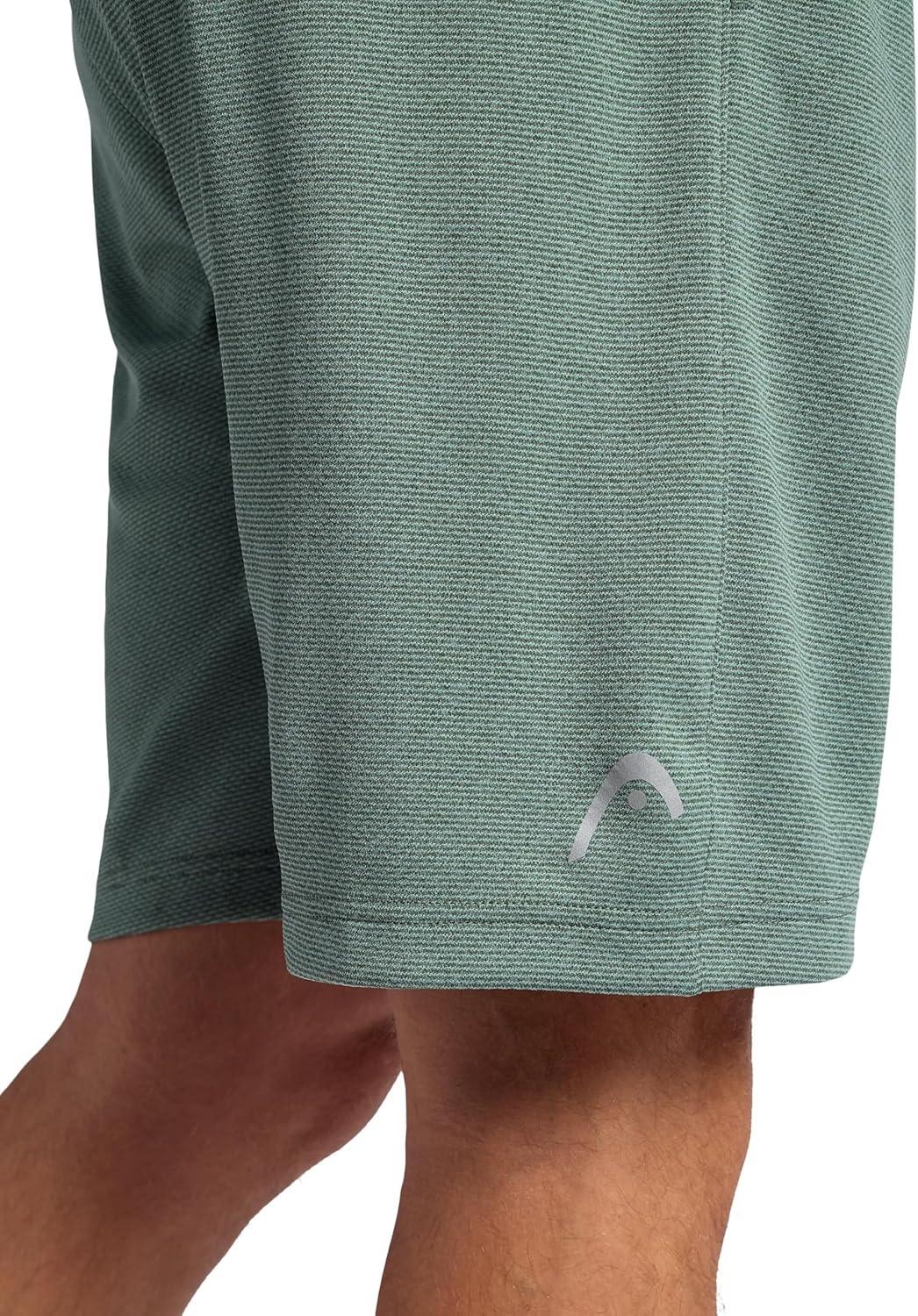 imageHead Mens Quality Jacquard Short Standard Fit 9 Inseam Lightweight and BreathableDuck Green Heather