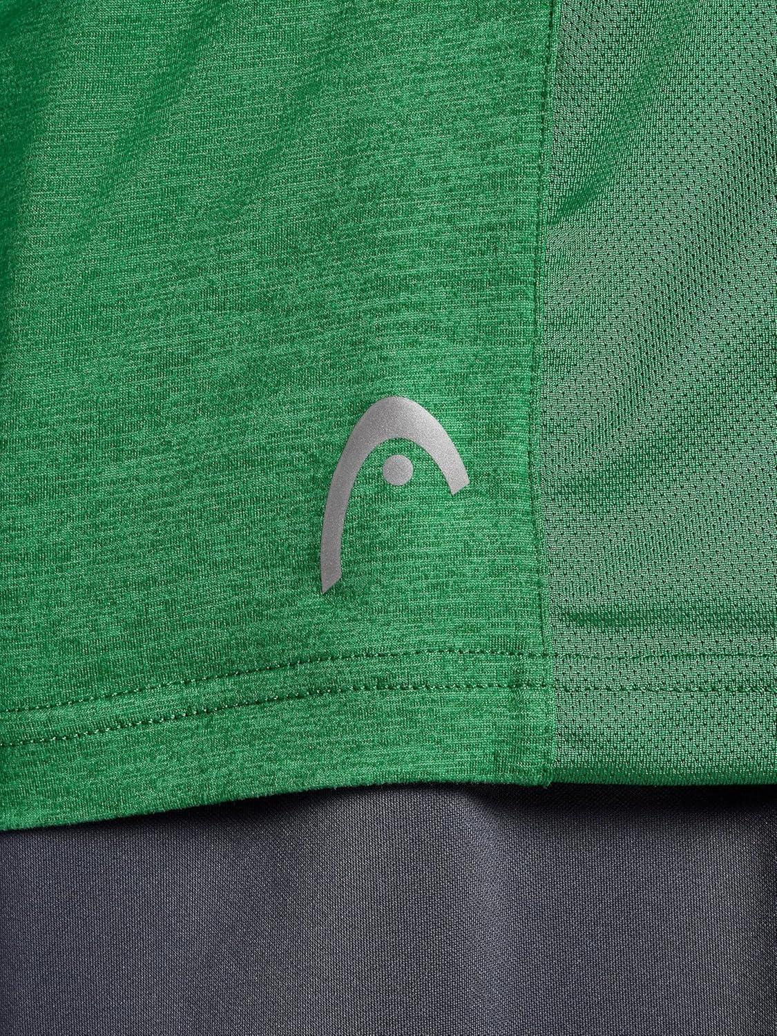 imageHead Mens Short Sleeve Active Crewneck TShirt Standard Fit Midweight Peached Stretch MaterialAmazon Green Heather