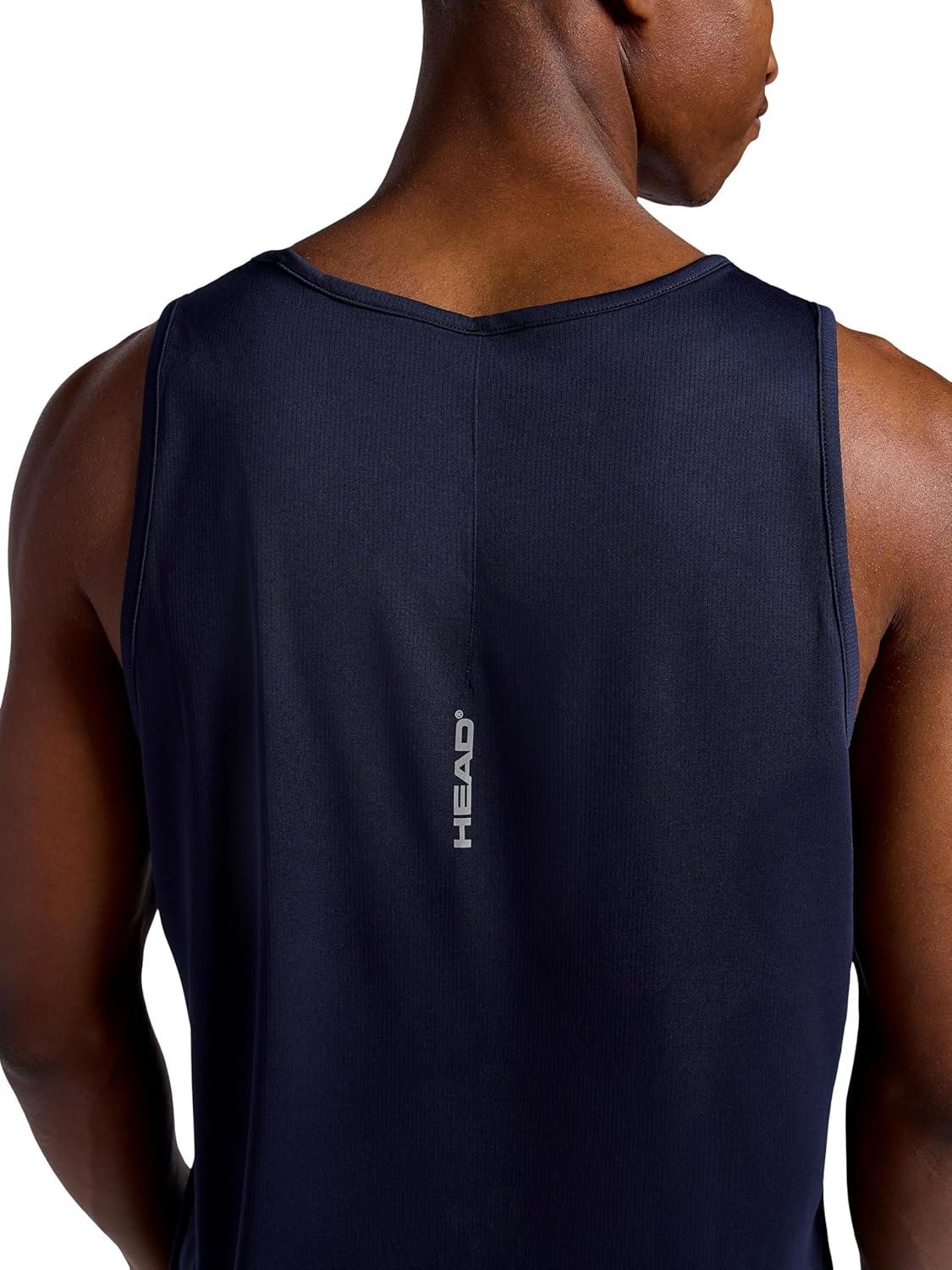 imageHead Mens Spin Serve Hypertek Scoopneck Tanktop Standard Fit Lightweight and BreathableNavy