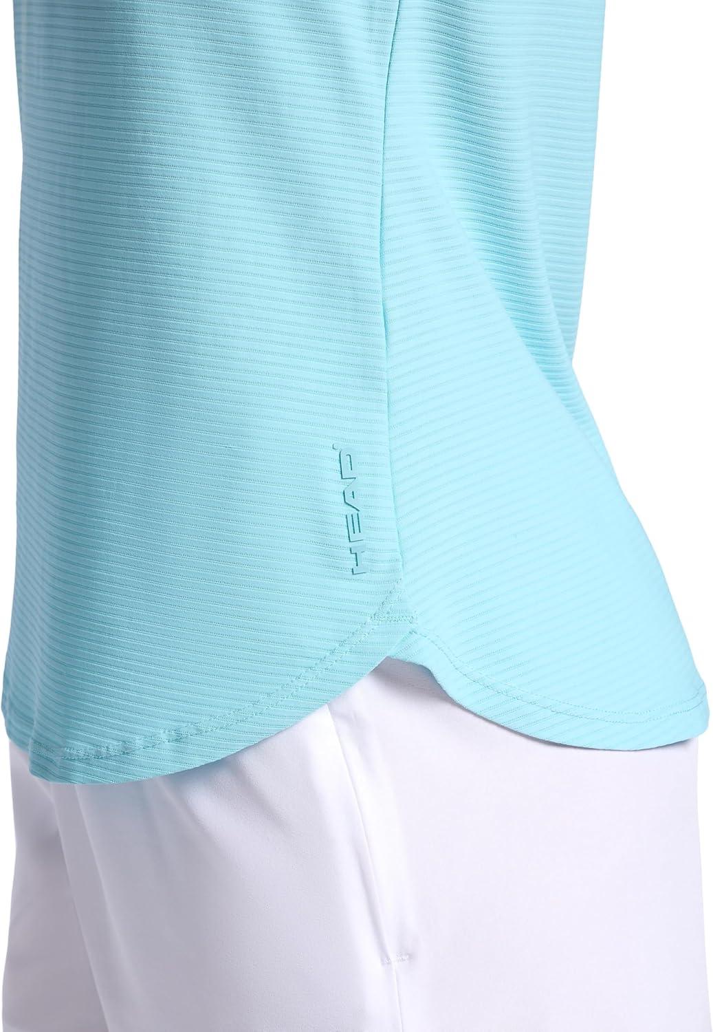 imageHead Womens Shadow Stripe Tank Top Slim Fit Stretch Lightweight MaterialAquatic