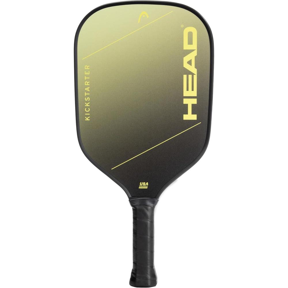 imageHEAD Kickstarter Pickleball Paddle Beginner Friendly Fiberglass Face Elongated Shape BlueGreen