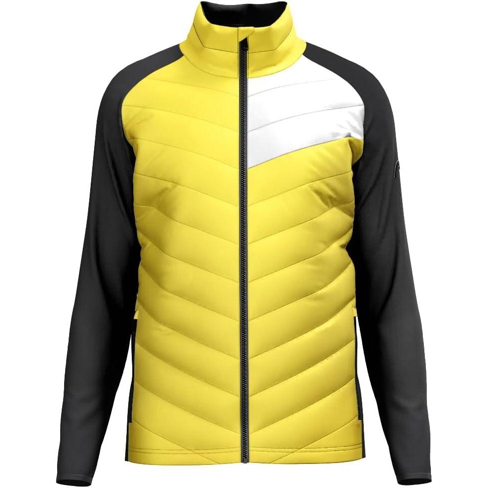 imageHEAD Mens Dolomiti FZ Midlayer Jacket PrimaLoft ThermoPlume Hybrid Insulation Stretch ComfortBlack Luminous Yellow