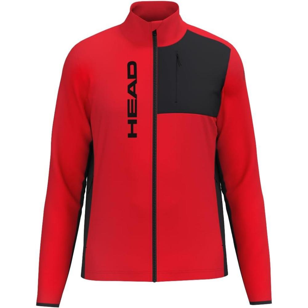 imageHEAD Mens Martin Full Zip Midlayer Power Stretch QuickDry Performance Regular FitRed Black