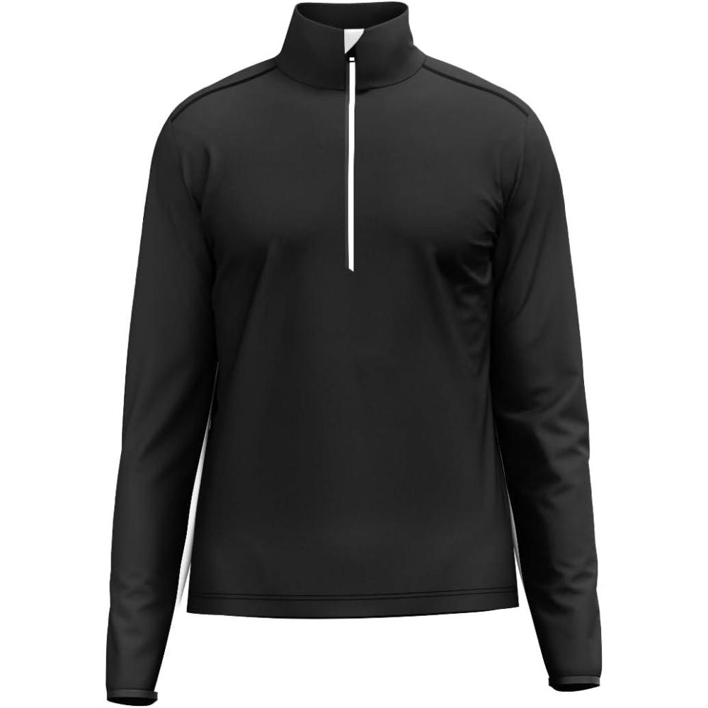 imageHEAD Mens Marty Half Zip Ski Midlayer Stretch Performance Fleece Regular Fit Aprs Ski amp OnMountain LayerBlack White