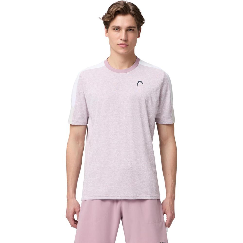 imageHEAD Mens Play Tech TShirt  Lightweight MoistureWicking Athletic Tennis ShirtDusty Lilac