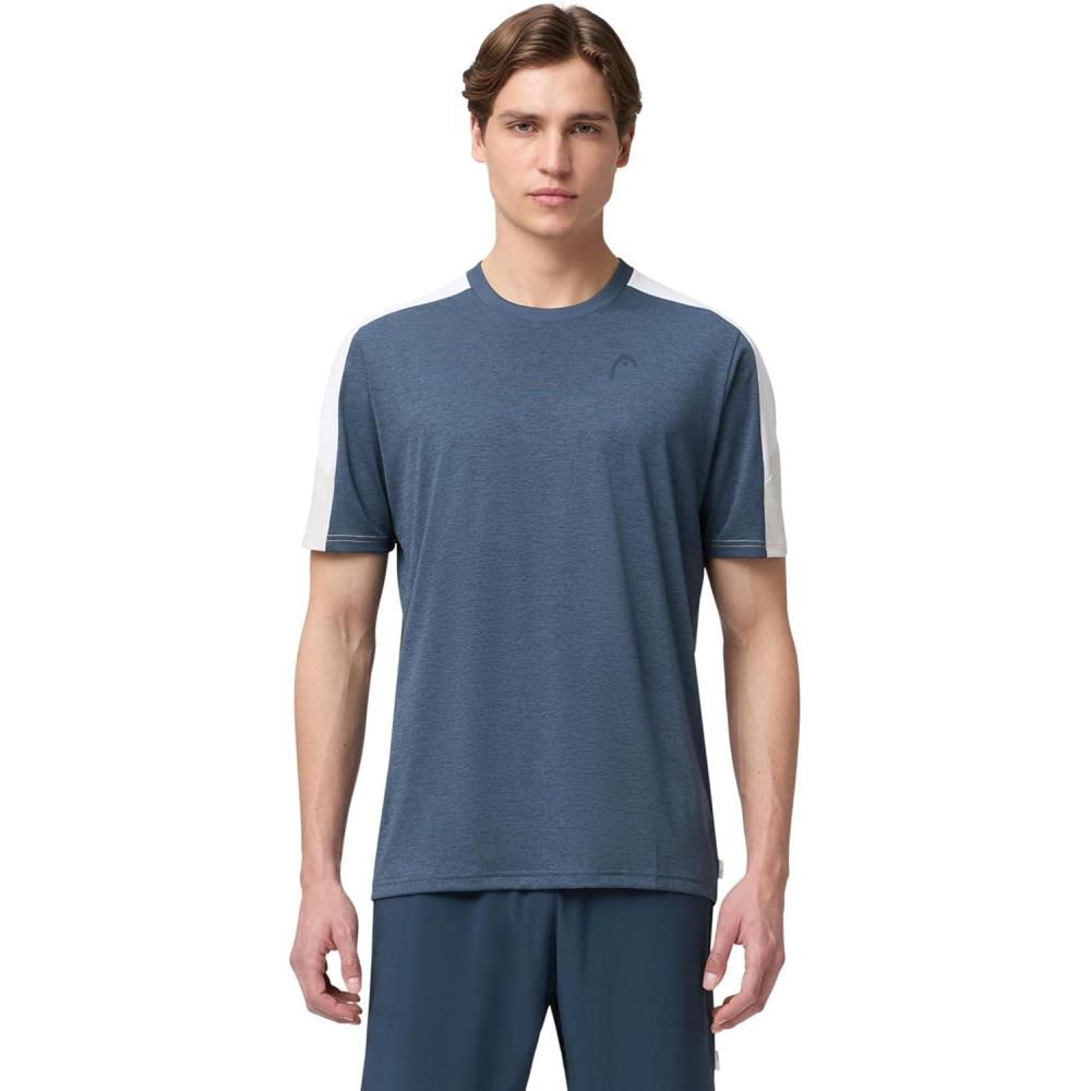 imageHEAD Mens Play Tech TShirt Lightweight MoistureWicking Athletic Tennis ShirtNavy