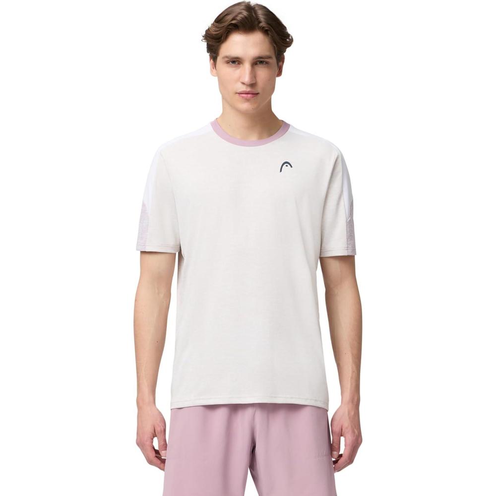 imageHEAD Mens Play Tech TShirt Lightweight MoistureWicking Athletic Tennis ShirtWhite