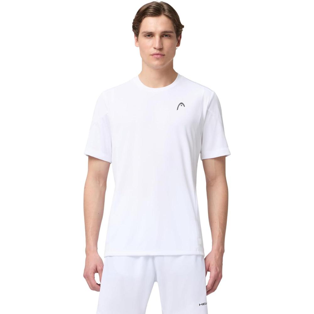 imageHEAD Mens Slice TShirt Lightweight MoistureWicking Athletic Tennis Shirt with Breathable Mesh PanelsWhite