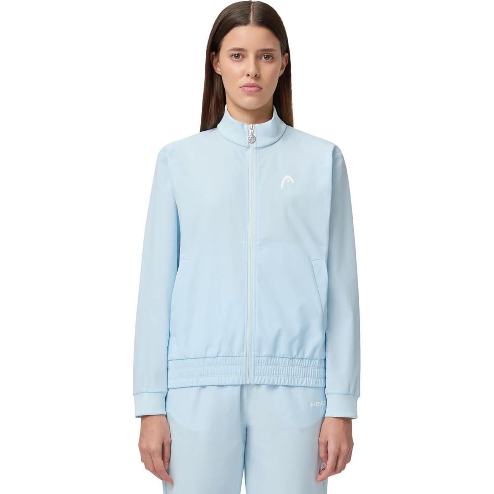 imageHEAD Womens Breaker Jacket  Lightweight Stretch Performance Zip Jacket with WaterRepellent Ripstop FabricLight Blue