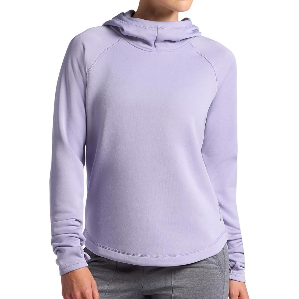imageHEAD Womens Cowl Hooded Raglan Sweatshirt Slim Fit Soft Heavyweight Faux Fur Polyester FleeceHeirloom Lilac