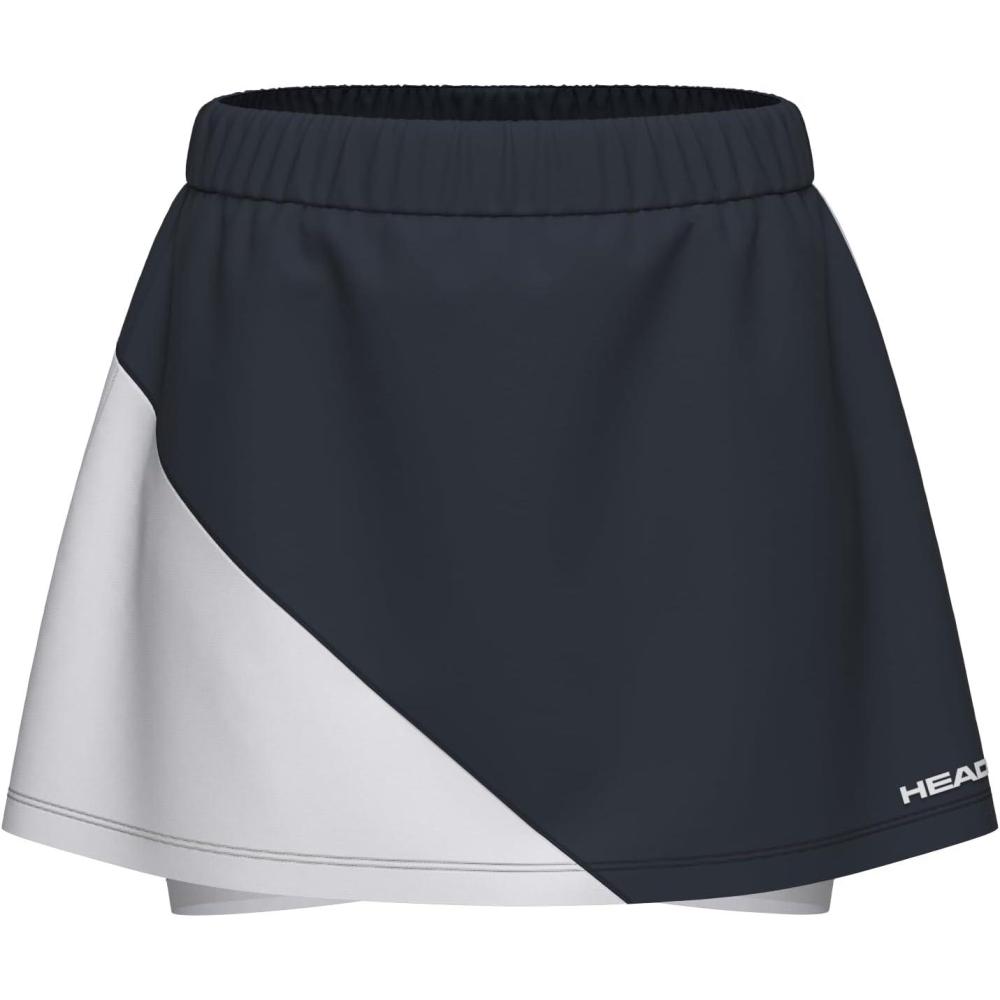 imageHEAD Womens Dynamic Performance Skort MoistureWicking Stretch Athletic Skirt with Builtin Shorts amp HighWaist ComfortNavy White
