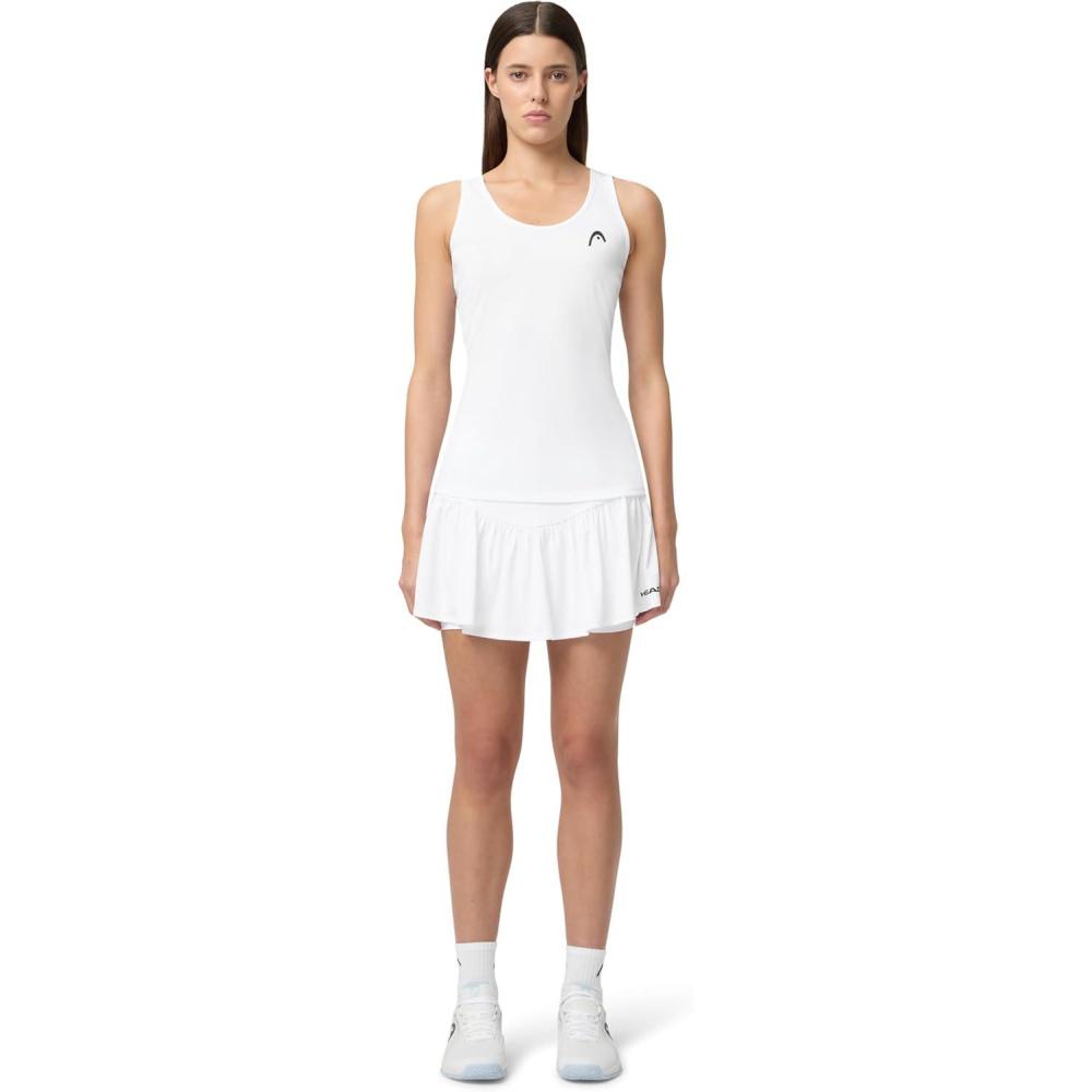 imageHEAD Womens Move Performance Skort MoistureWicking Stretch Athletic Skirt with Builtin Shorts amp HighWaist FitWhite