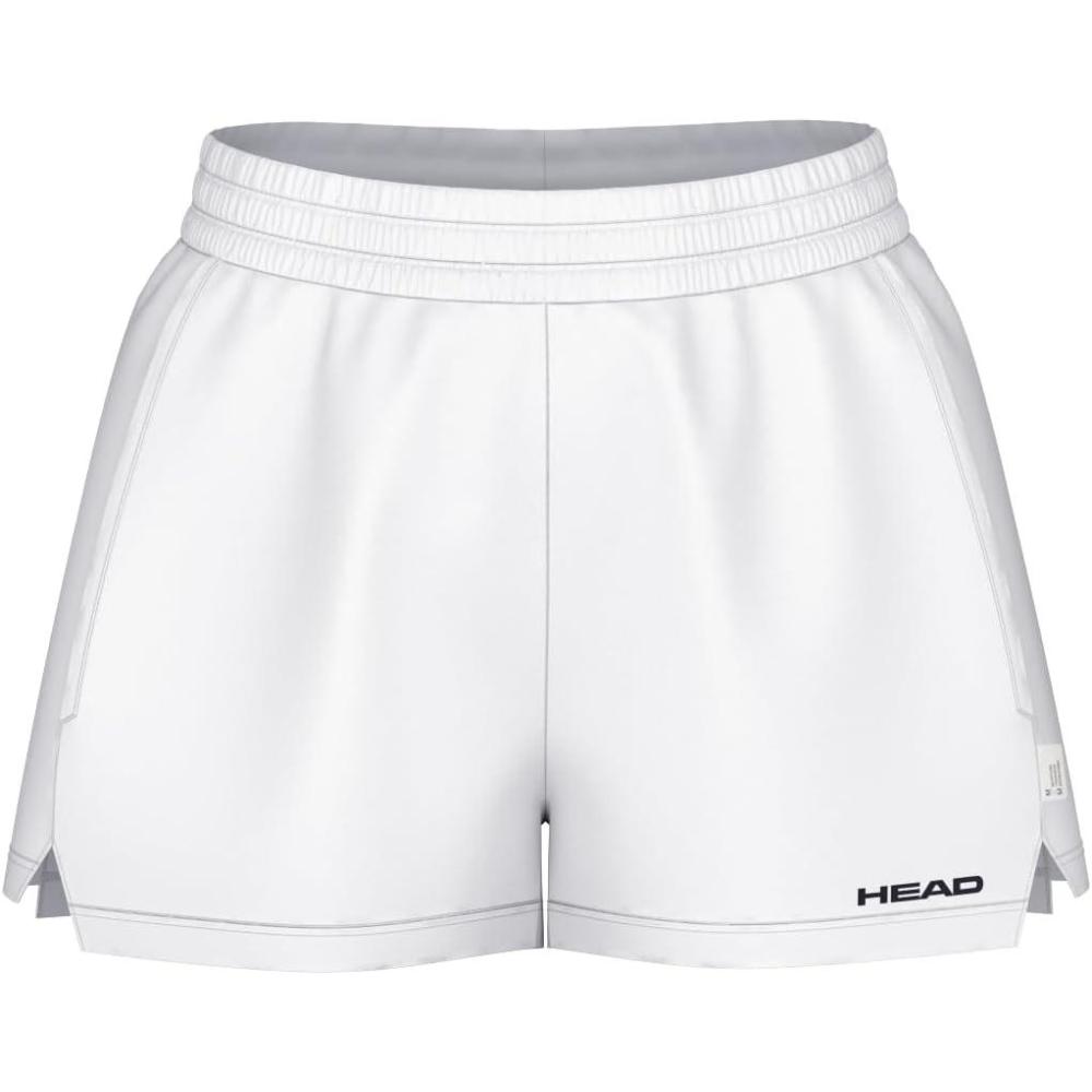 imageHEAD Womens Play Performance Athletic Shorts Moisture Wicking Stretch Tennis Shorts with PocketsWhite