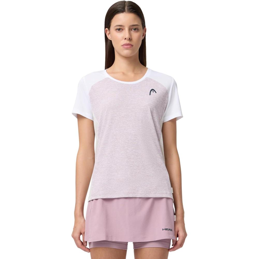 imageHEAD Womens Play Tech TShirt Sporty Performance Tennis Top with Breathable Mesh PanelsDusty Lilac