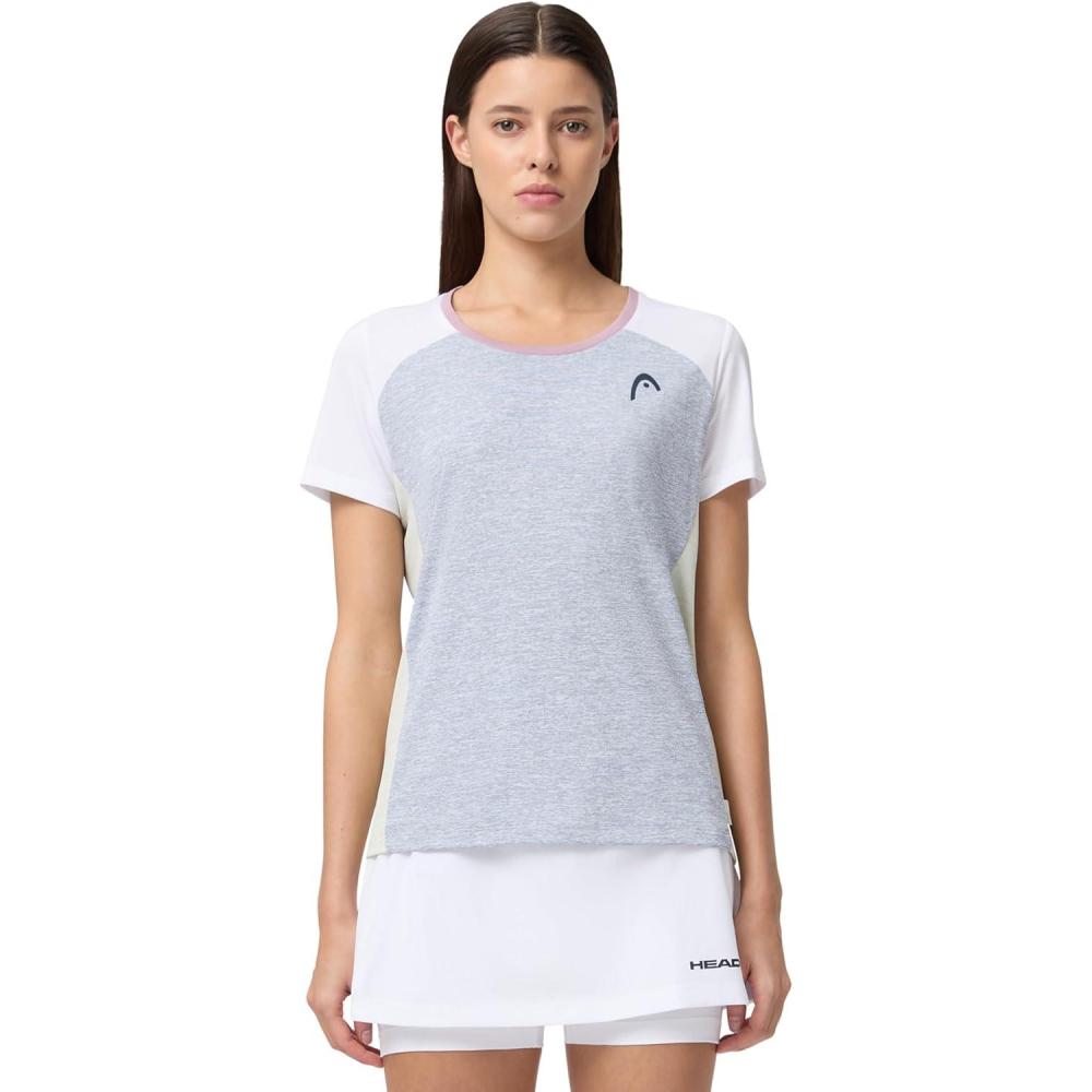 imageHEAD Womens Play Tech TShirt Sporty Performance Tennis Top with Breathable Mesh PanelsSlate