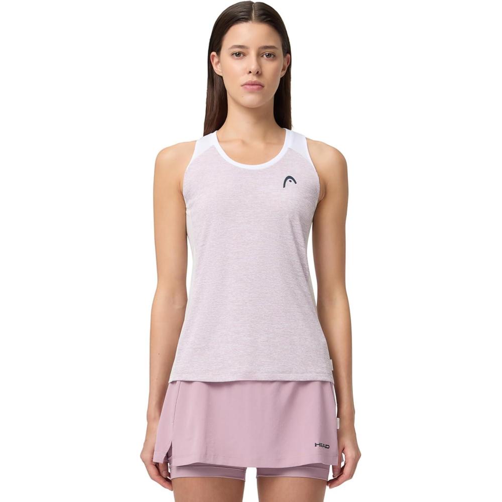 imageHEAD Womens Play Tech Tank Top Sporty Performance Tennis Tank with Breathable Mesh PanelsDusty Lilac