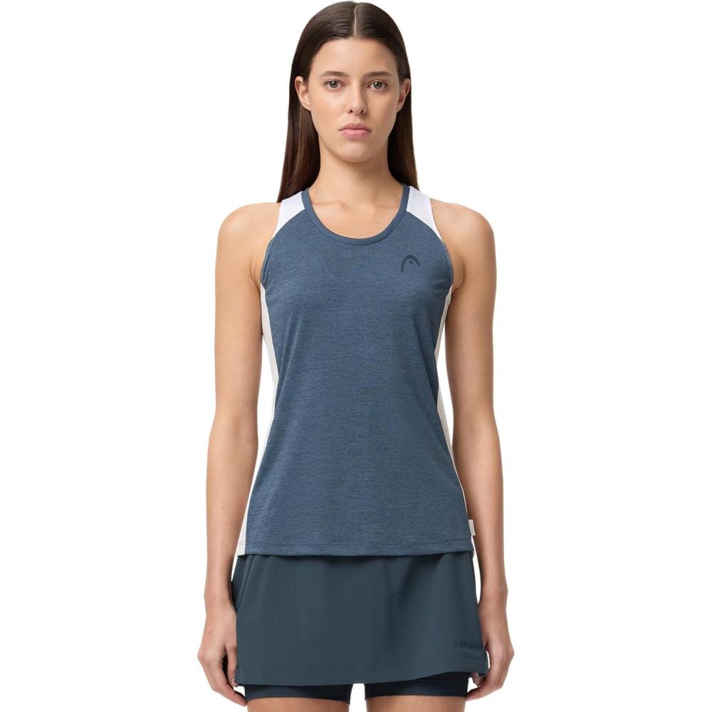 imageHEAD Womens Play Tech Tank Top Sporty Performance Tennis Tank with Breathable Mesh PanelsNavy