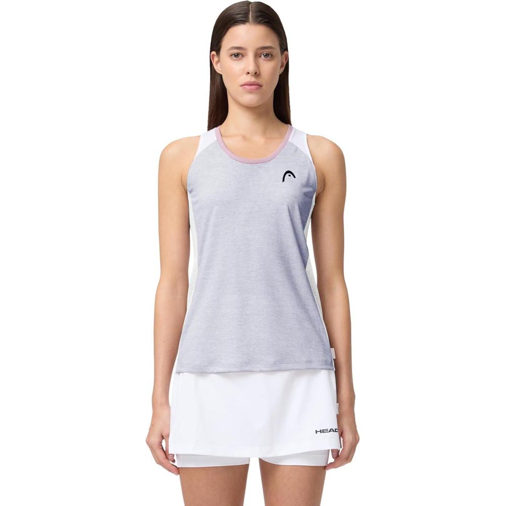 imageHEAD Womens Play Tech Tank Top Sporty Performance Tennis Tank with Breathable Mesh PanelsSlate