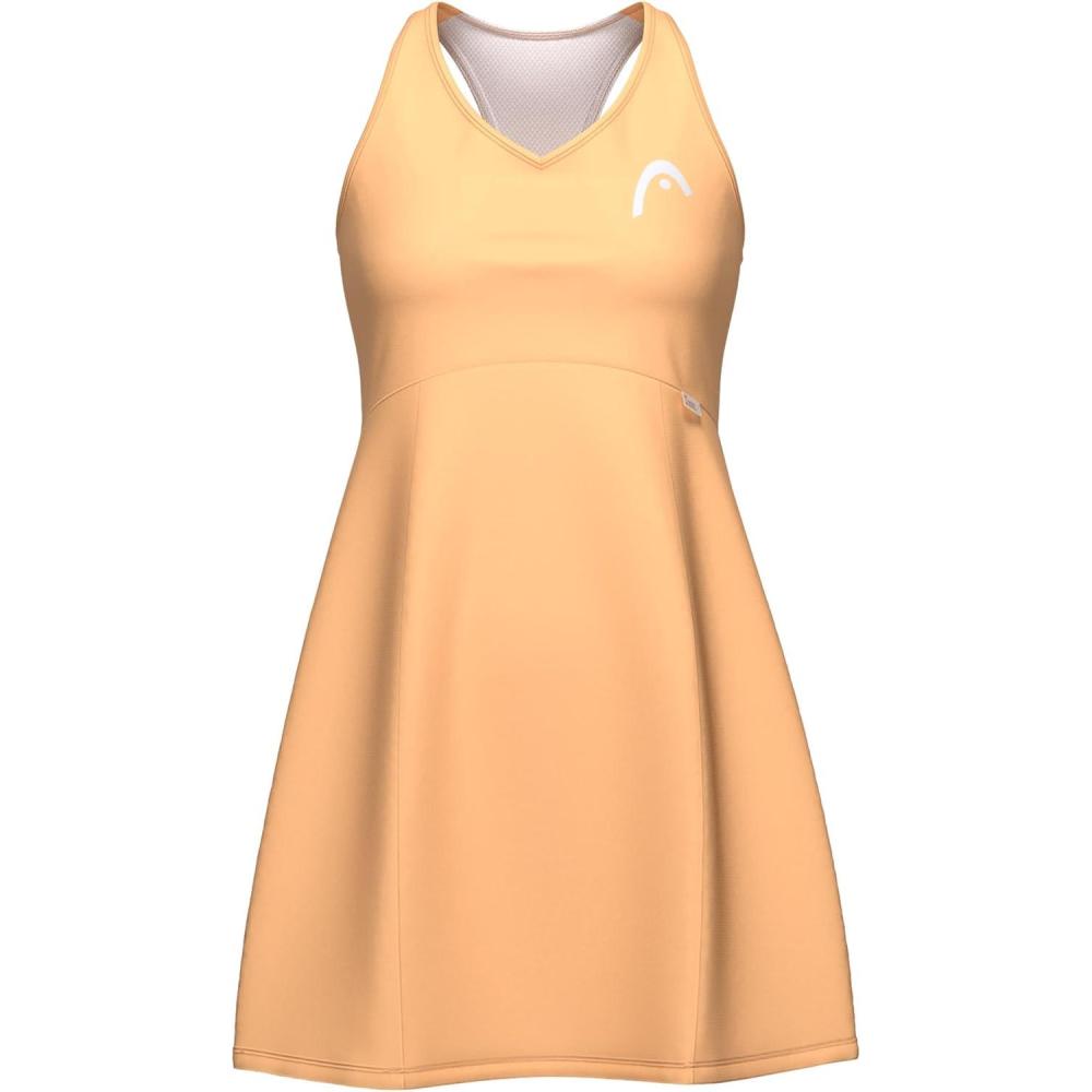 imageHEAD Womens Pro Performance Tennis Dress Moisture Wicking Stretch Athletic Dress with Builtin ShortsApricot