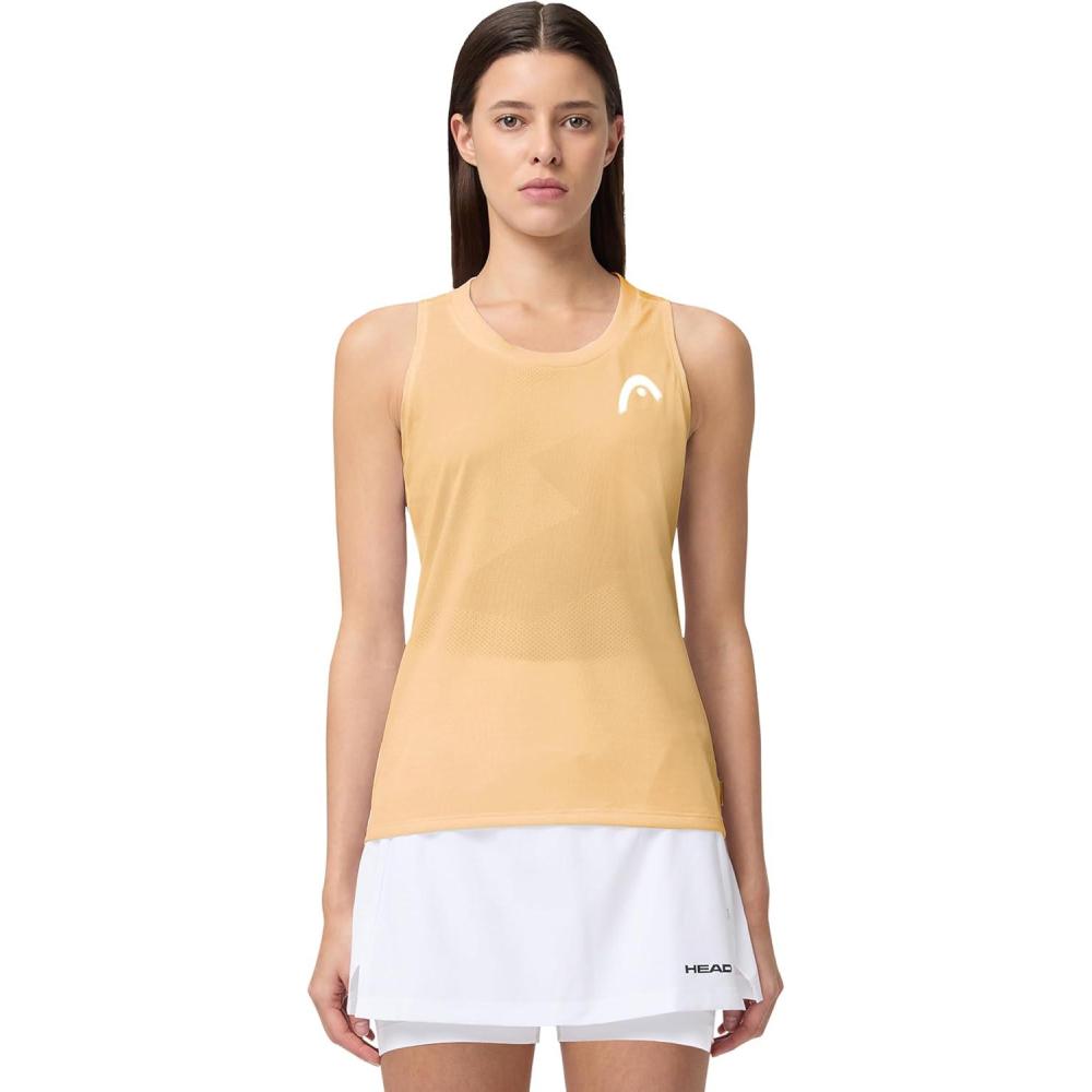 imageHEAD Womens Pro Sleeveless Performance Tank Top Moisture Wicking Tennis Training Top with Breathable Body MappingApricot