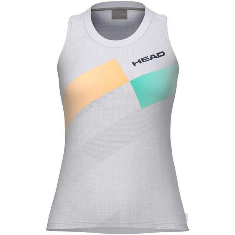 imageHEAD Womens Pro Sleeveless Performance Tank Top Moisture Wicking Tennis Training Top with Breathable Body MappingApricot Print