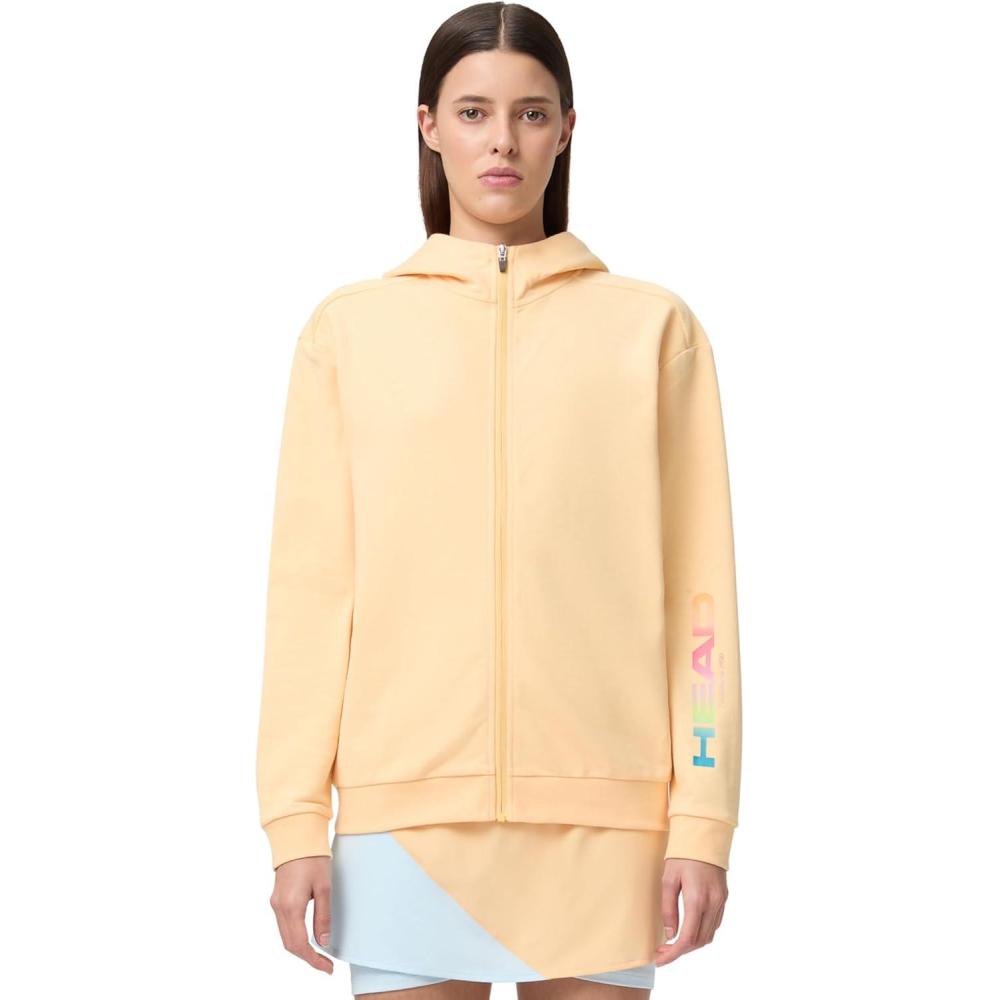 imageHEAD Womens Rally Full Zip Hoodie  Performance French Terry Athletic Jacket with MoistureWicking ComfortApricot