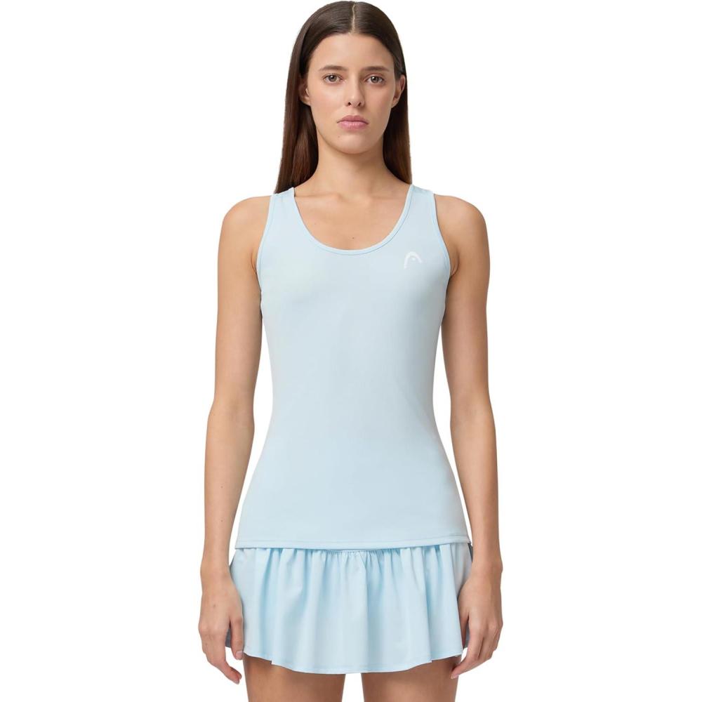 imageHEAD Womens Spirit II Tank Top Performance MoistureWicking Athletic Tank with Sleek Tight FitLight Blue