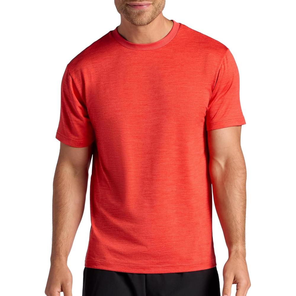 imageHead Mens Apexnext Crewneck TShirt Standard Fit Midweight Stretch Flex Motion Performance MaterialPoppy Red Heather