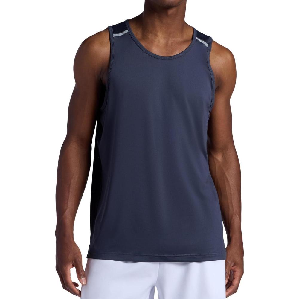 imageHead Mens Doubles Hypertek Performance Scoopneck Tanktop Relaxed Fit MoistureWicking Cool Touch MaterialCool Grey