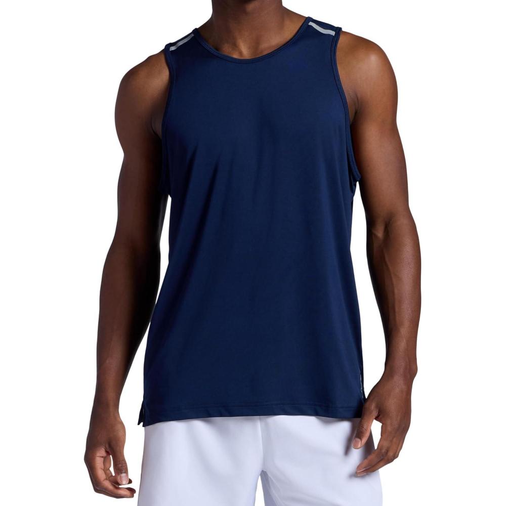 imageHead Mens Doubles Hypertek Performance Scoopneck Tanktop Relaxed Fit MoistureWicking Cool Touch MaterialNavy