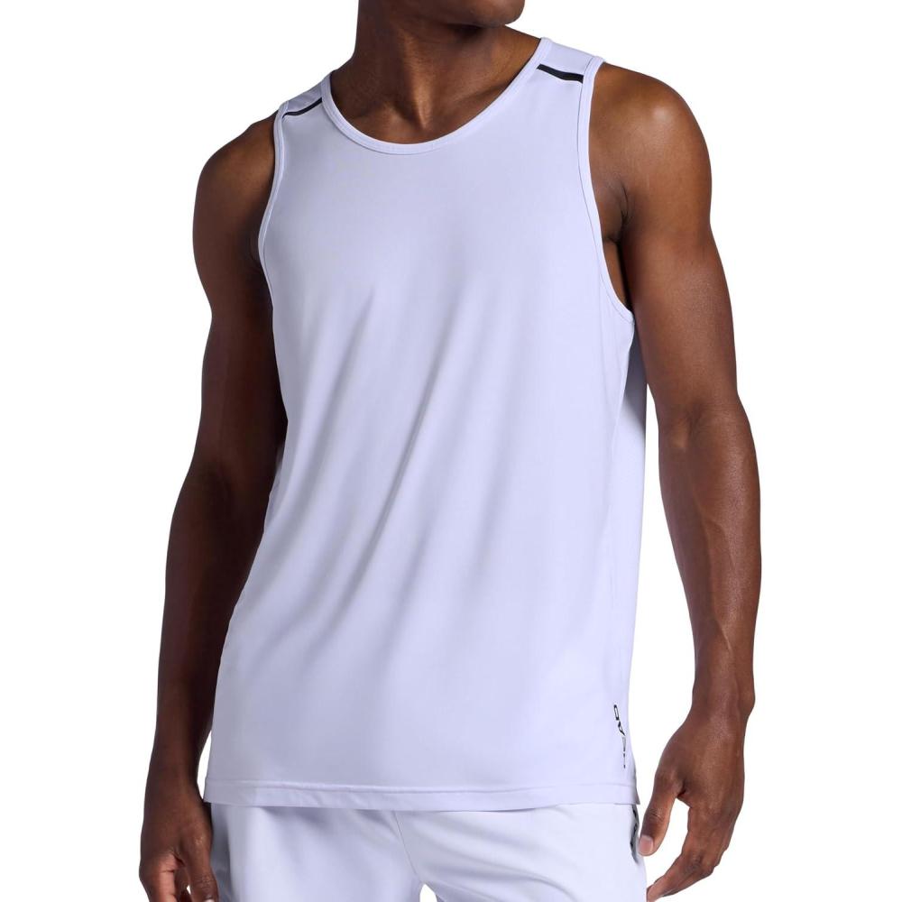 imageHead Mens Doubles Hypertek Performance Scoopneck Tanktop Relaxed Fit MoistureWicking Cool Touch MaterialStark White