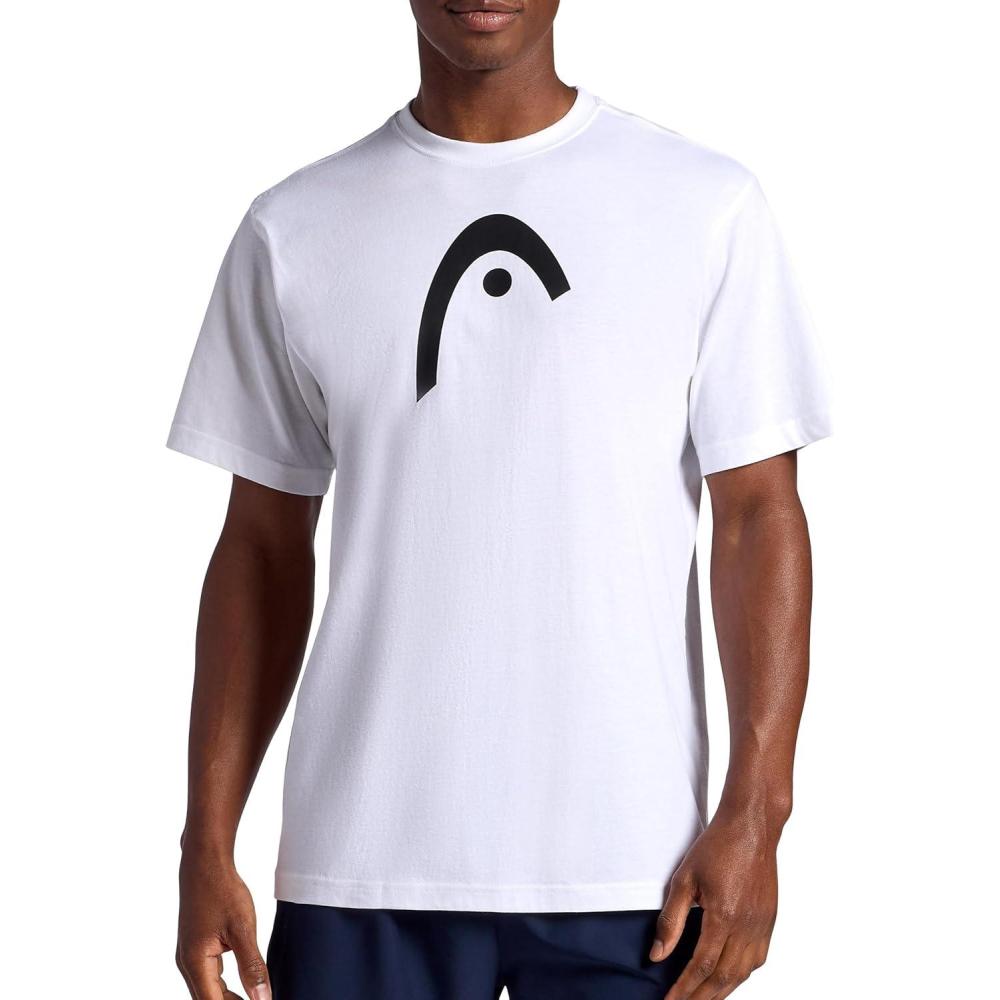 imageHead Mens Graphic Crewneck TShirt Standard Fit Soft Midweight CottonPolyester MaterialStark Whitelogo