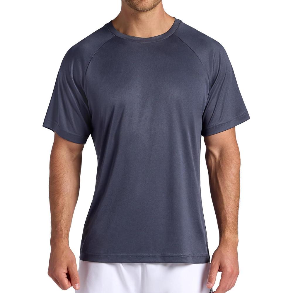 imageHead Mens Overgrip Short Sleeve Crewneck TShirt Standard Fit Stretch Lightweight MaterialCool Grey