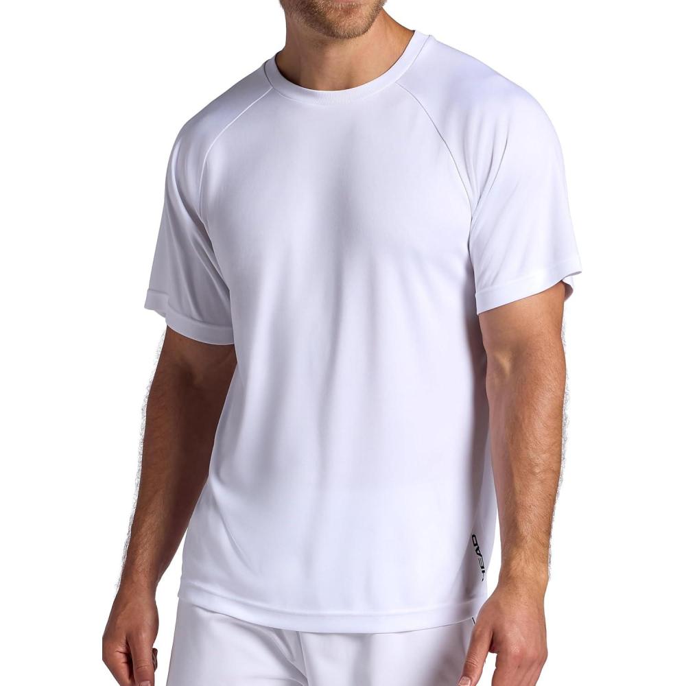 imageHead Mens Overgrip Short Sleeve Crewneck TShirt Standard Fit Stretch Lightweight MaterialStark White
