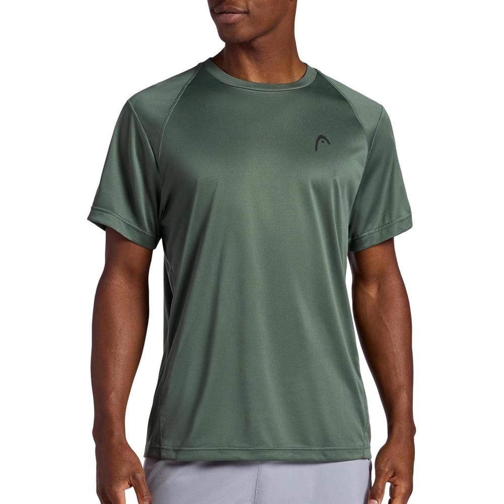 imageHead Mens Power House Crewneck Tee Standard Fit Lightweight Raglan SleevesDuck Green