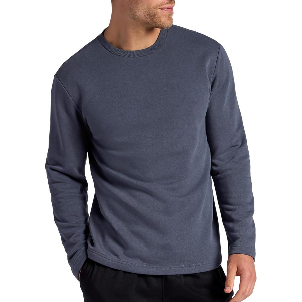 imageHead Mens Reflect Long Sleeve Crewneck TShirt Standard Fit Soft Midweight CottonPolyester MaterialSleet